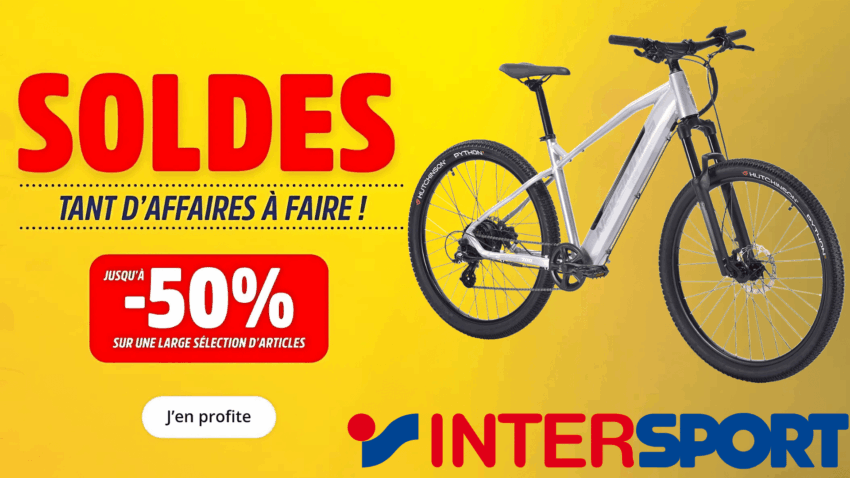 vélo électrique solde intersport