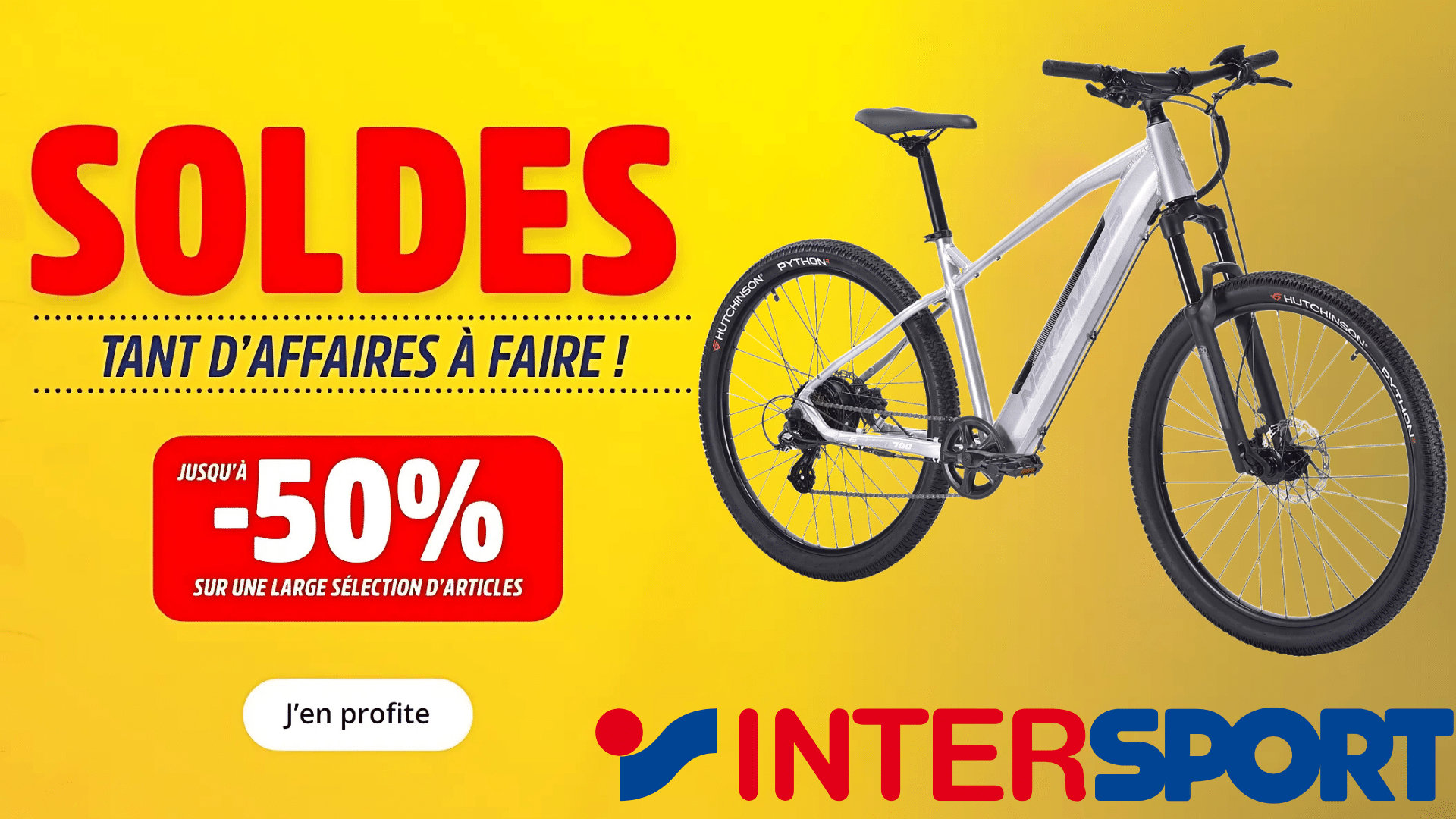 vélo électrique solde intersport